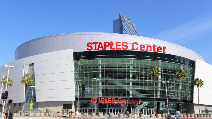 LOS ANGELES - MARCH 17: Staples Center located in Los Angeles, California on March 17, 2014.