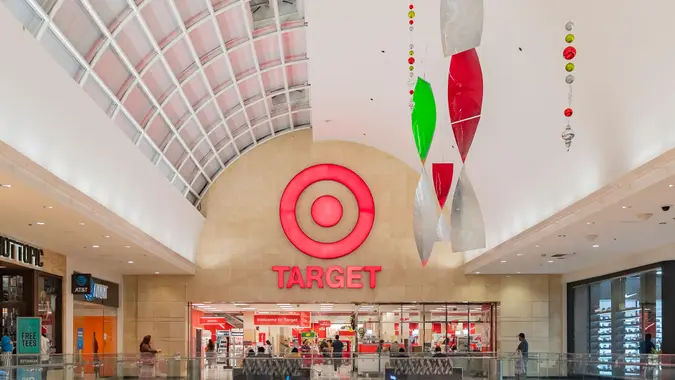 Los Angeles, NOV 26: The famous target grocery store in the Glendale Galleria shopping mall on NOV 26, 2018 at Los Angeles, California - Image.