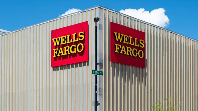 A Wells Fargo location in downtown Cheyenne, Wyoming.