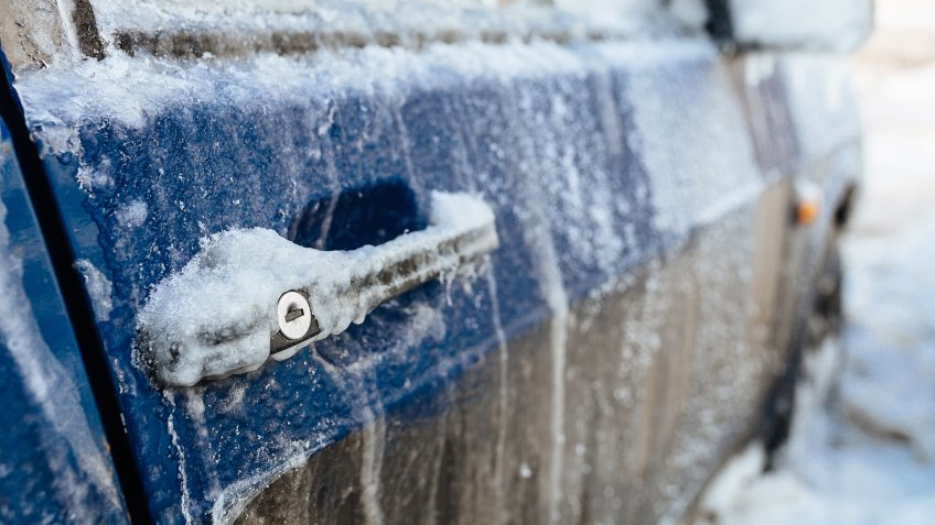 frozen car door lock