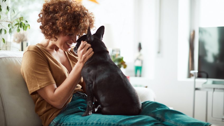 Lifestyles in Barcelona, one woman at home.