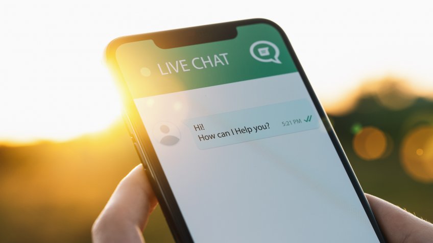 live chat on mobile app
