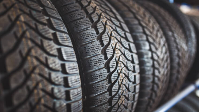 New winter tires for sale in store.