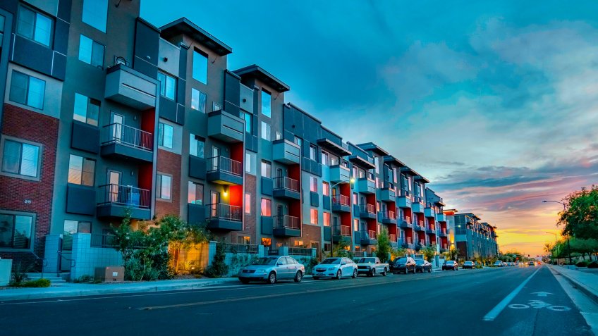 Apartments on Street.