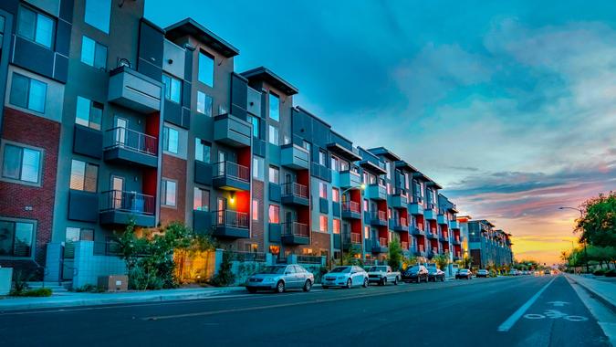 Apartments on Street.