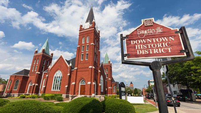 The Hay Street United Methodist Church was built in 1908.