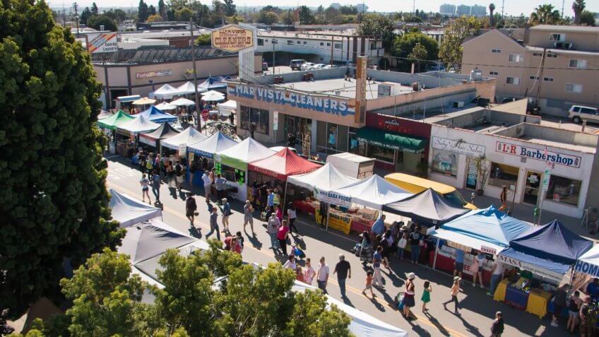 Mar Vista Farmers Market in Los Angeles, California.