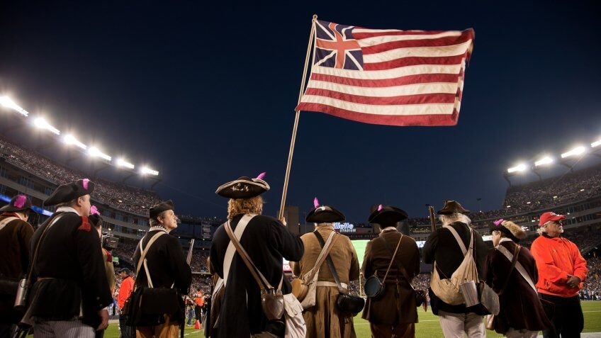 New England Patriots Gillette Stadium with fans