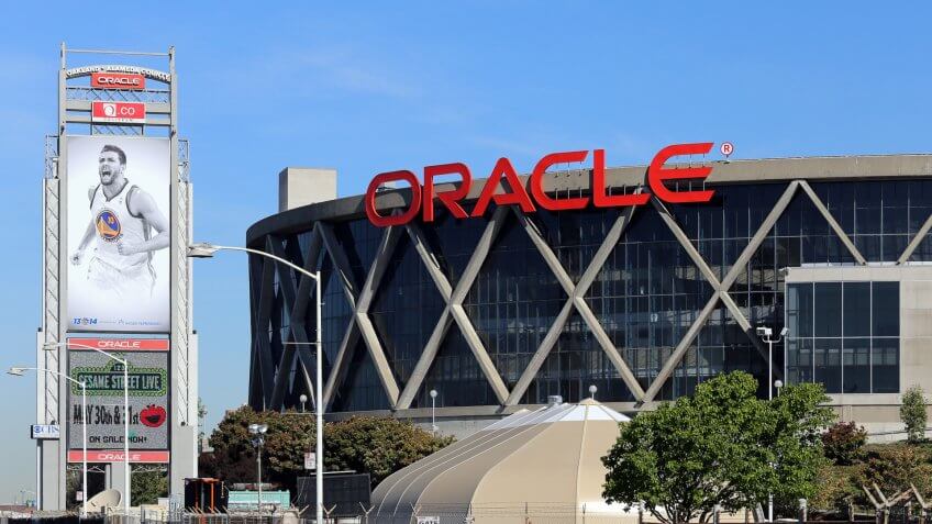 Oakland, CA, USA – March 19, 2014: The Oracle Arena located in Oakland.