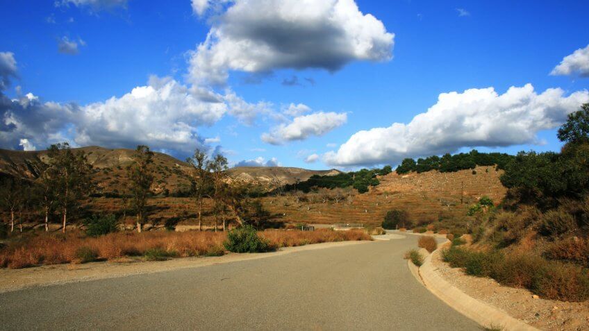 Service road at Orchard Hills, Irvine, CA.