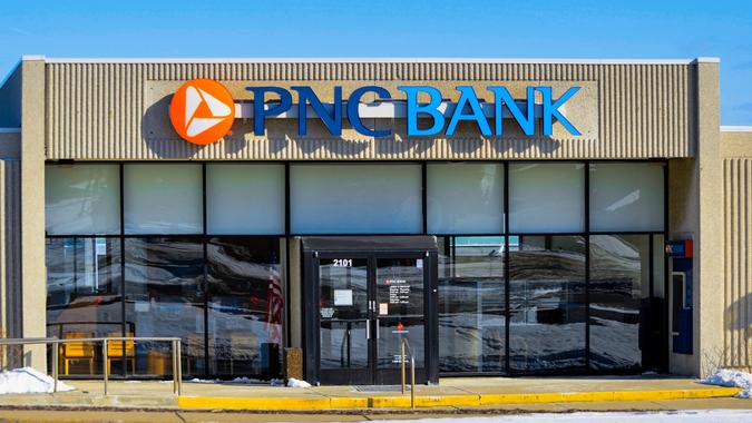 Rochester, Michigan, USA - February 12, 2012: A PNC Bank branch in Rochester, Michigan.