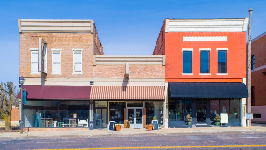 Historic downtown district of Rogers, Arkansas.