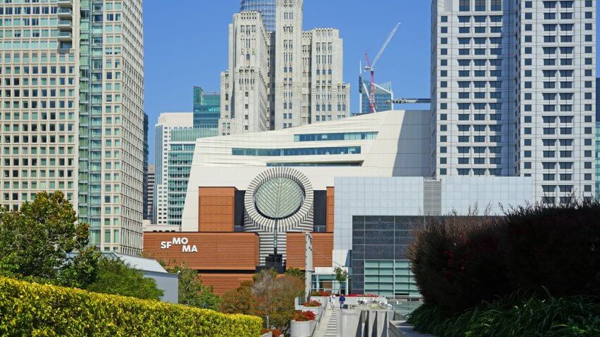 SAN FRANCISCO, CA -1 SEPTEMBER 2017- The San Francisco Museum of Modern Art (SFMOMA) is a contemporary art museum located near Yerba Buena Gardens in downtown San Francisco, California.