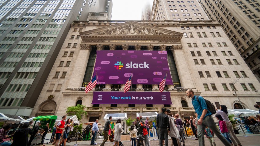 Slack IPO at New York Stock Exchange