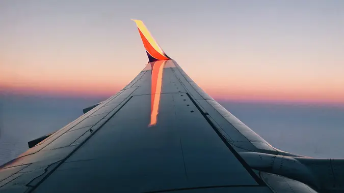 Southwest Airlines plane wing