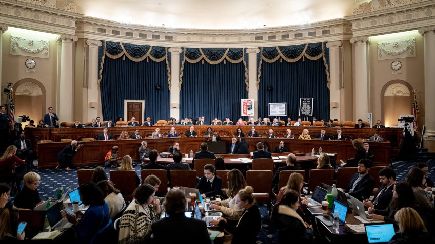 Mandatory Credit: Photo by Shutterstock (10501021m)United States Committee on the Judiciary hearing on considering articles considering articles of impeachment against the US President against the US President on Capitol Hill.