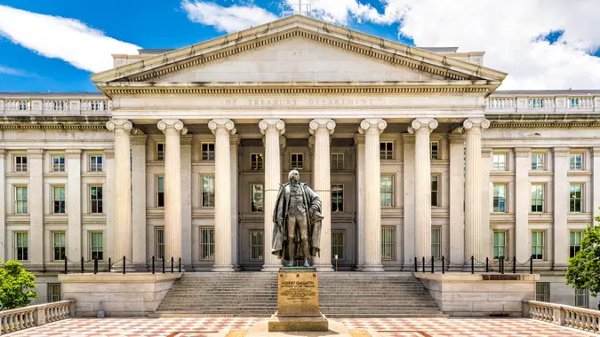 The Treasury Building in Washington D.