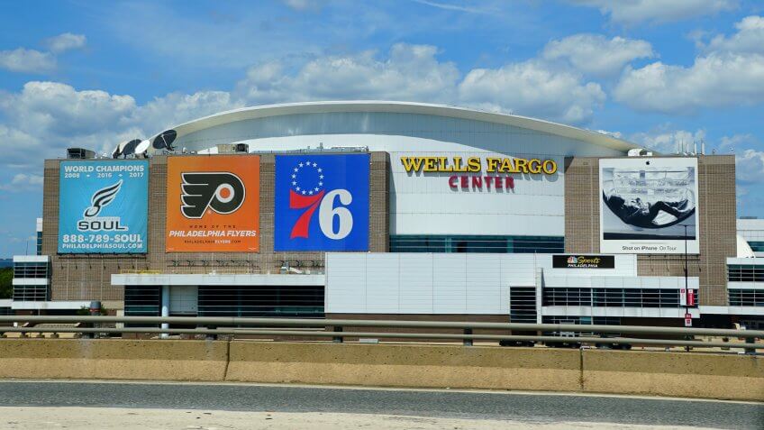 Wells Fargo Center Philadelphia 76ers stadium