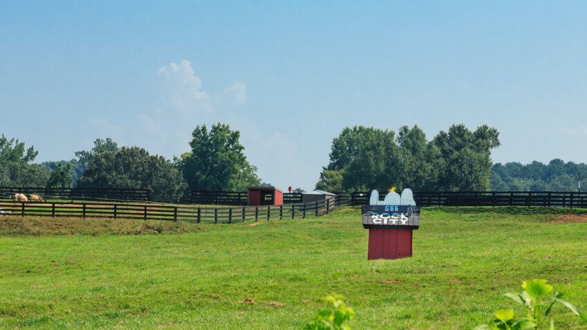 WOODSTOCK, GEORGIA - July 22, 2017: Rock City is a tourist attraction in NE Ga.