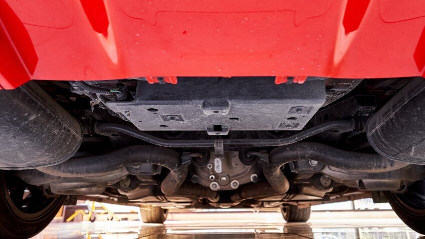 anti-roll bar under car