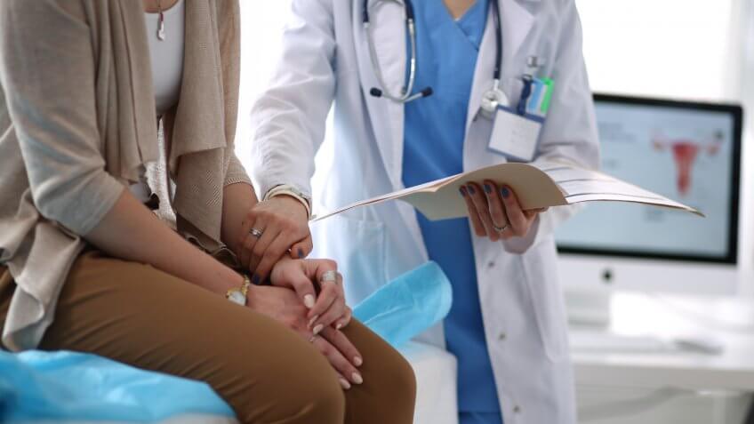 doctor and patient in examine room