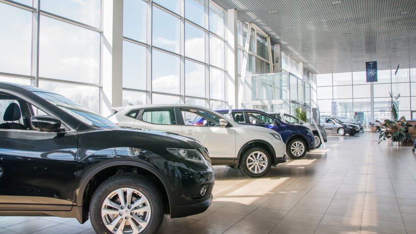 empty car dealership