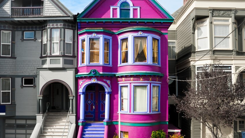 Purple house in San Francisco.