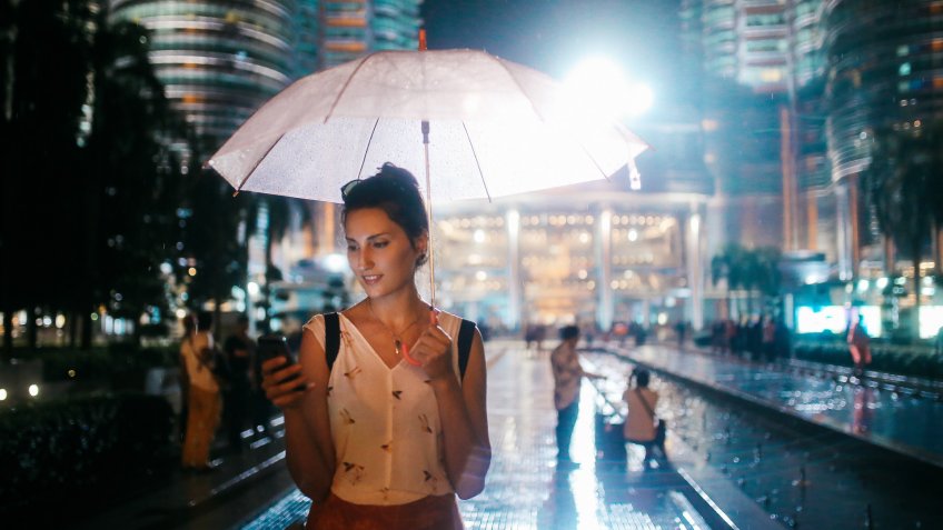 Young woman - solo traveler - enjoying her time in Malaysia, traveling and sightseeing.