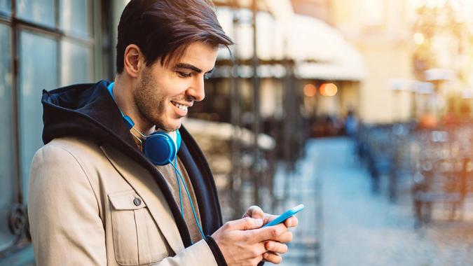 guy on smartphone