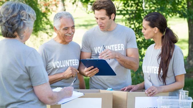 volunteering in the park