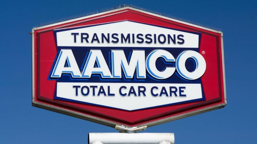 PASADENA, CA/USA - JUNE 21, 2015: AAMCO Transmissions repair facility sign.