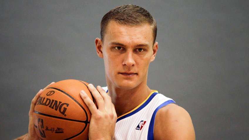 Andris Biedrins Golden State Warriors' Andris Biedrins, of Latvia, during media day in Oakland, CalifWarriors Media Day Basketball, Oakland, USA.