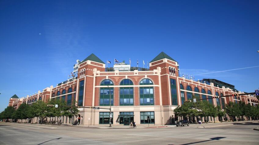 ARLINGTON, TEXAS - SEPTEMBER 28: The Ballpark in Arlington, home of the Texas Rangers, on September 28, 2010 in Arlington, Texas.