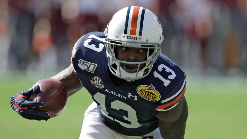 Mandatory Credit: Photo by Chris O'Meara/AP/Shutterstock (10516709b)Auburn defensive back Javaris Davis during the first half of the Outback Bowl NCAA college football game against Minnesota, in Tampa, FlaAuburn Football, Tampa, USA - 01 Jan 2020.