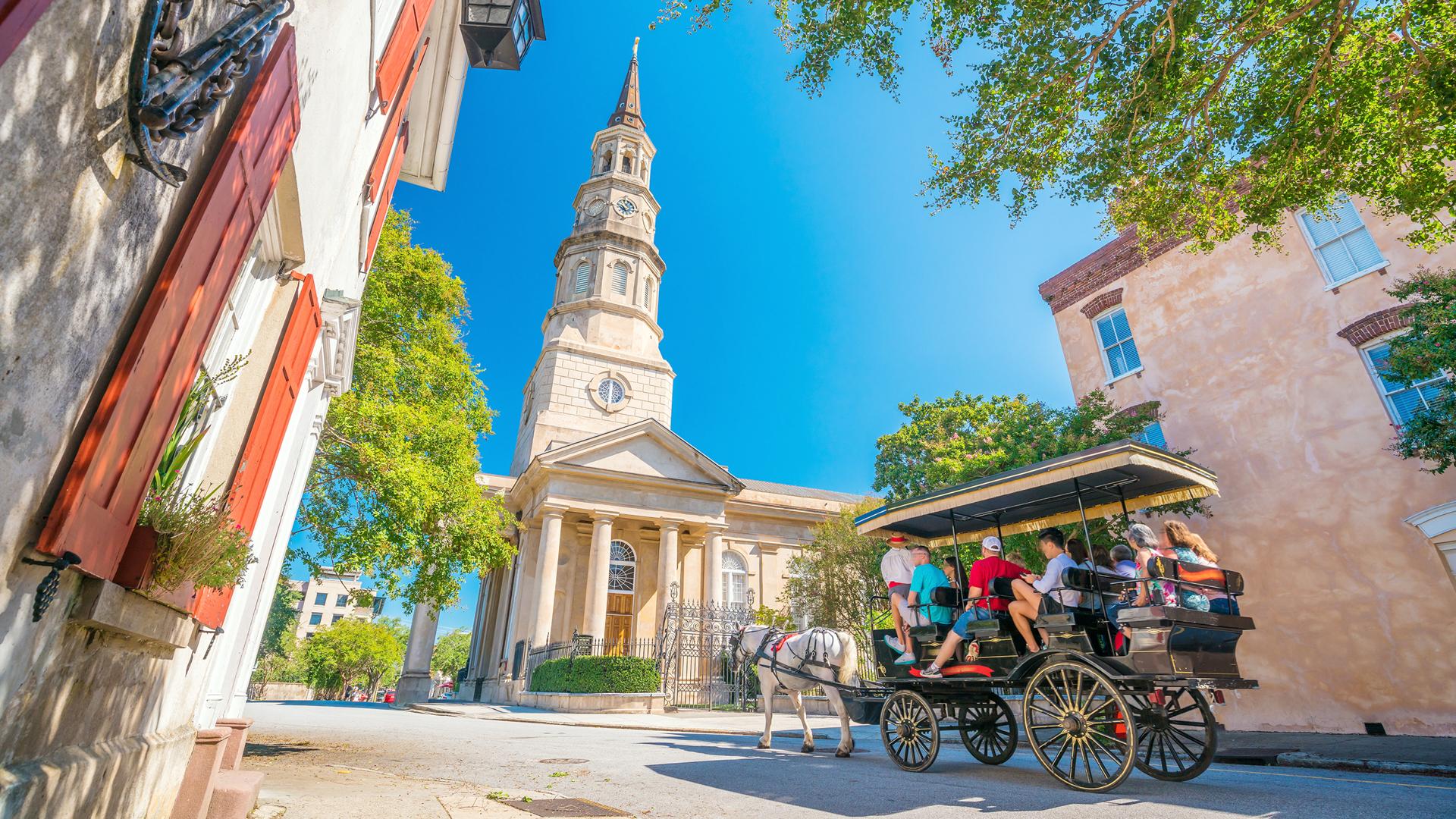 Historical downtown area of Charleston, South Carolina, USA.