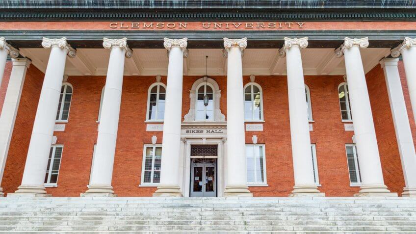 Clemson, SC, USA - May 3: Sikes Hall at Clemson University on May 3, 2019 in Clemson, South Carolina.