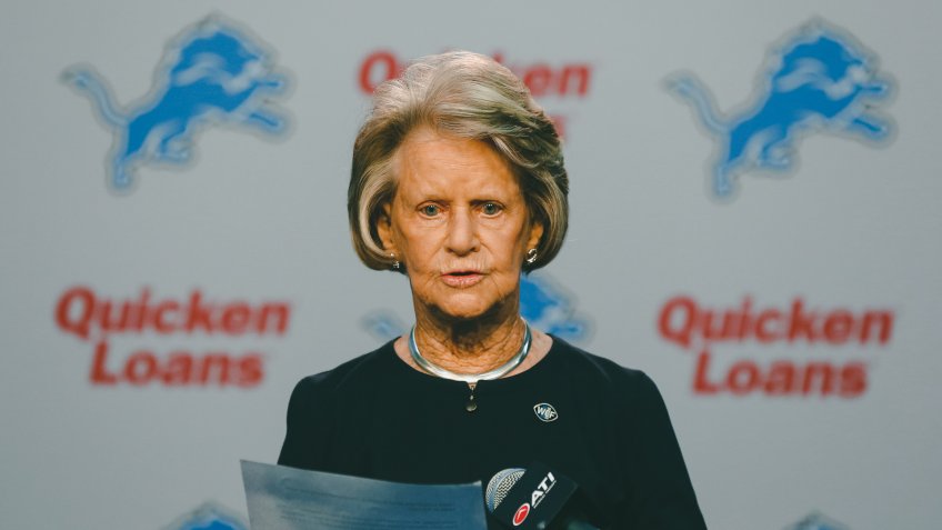 Martha Firestone Ford Detroit Lions owner Martha Firestone Ford reads a prepared statement in in Allen Park, Mich.