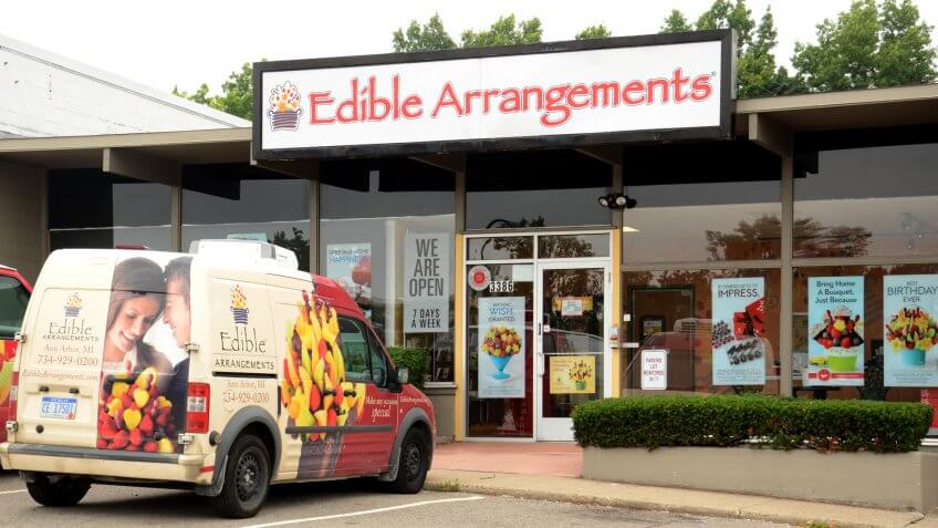 ANN ARBOR, MI - AUGUST 24: Edible Arrangements, whose east Ann Arbor store is shown on August 24, 2014, recently purchased FluitFlowers Brand.