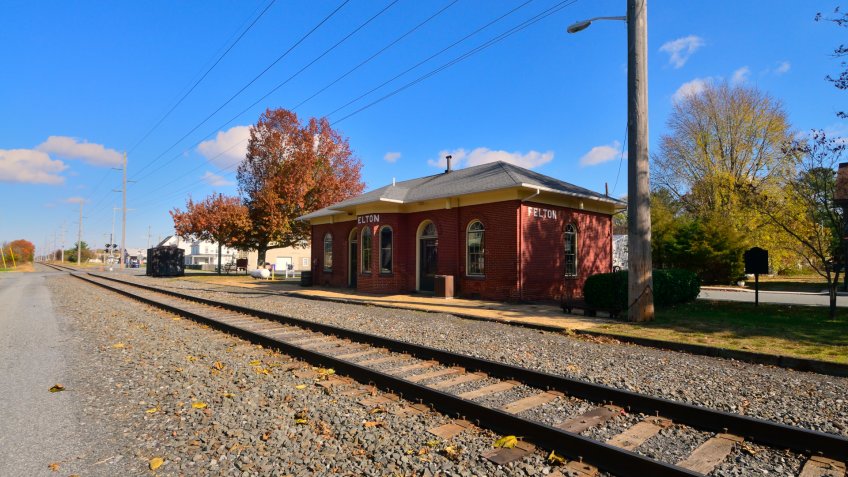An abandoned train station in rural Delaware reflects a time long gone where this was the primary means of transportation and freight delivery.