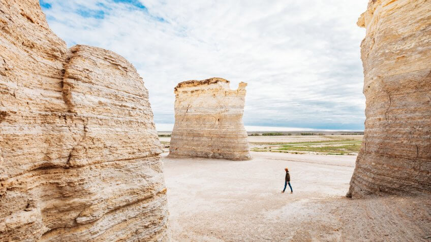 Monument Rocks, Kansas, USA.