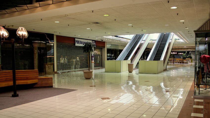 Overland Park, Kansas / United States - April 1 2014:Last Days of Metcalf South Mall prior to Demolition.