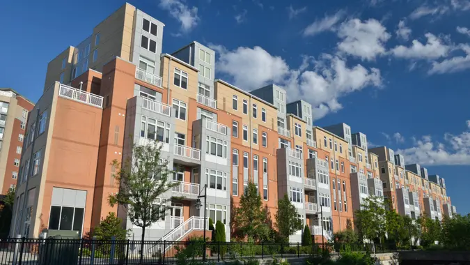 Luxury apartment buildings in downtown Providence, Rhode Island, USA.