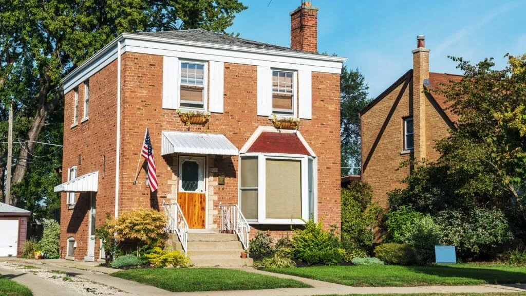 House on Central Park Avenue in Mount Greenwood, a Chicago community on the Far Southwest Side.