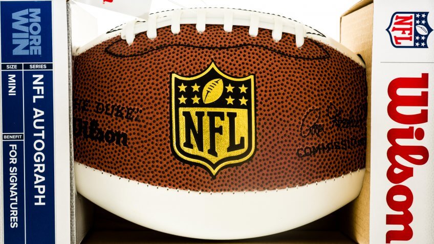 NFL football memorabilia.