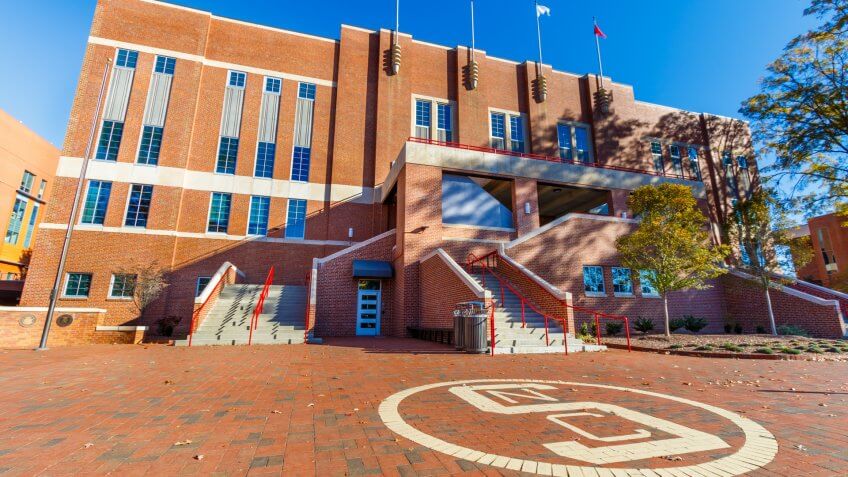 Raleigh, NC, USA - NOVEMBER 24: William Neal Reynolds Coliseum on November 24, 2017 at North Carolina State University in Raleigh, North Carolina.