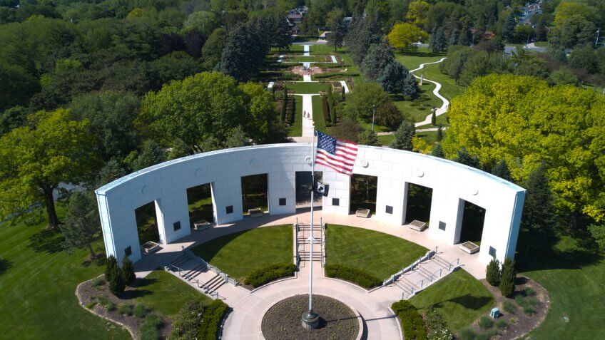 Memorial Park and Rose Garden of Omaha, Nebraska.