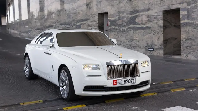 ABU DHABI, UAE - MARCH 29: Rolls-Royce Wraith at the Etihad Towers Hotel in Abu Dhabi on march 29 2014.