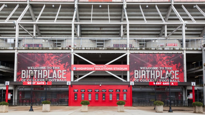 PISCATAWAY, NEW JERSEY - January 4, 2017: A view of Rutgers High Point Solutions Stadium on a Cloudy Winters Day.