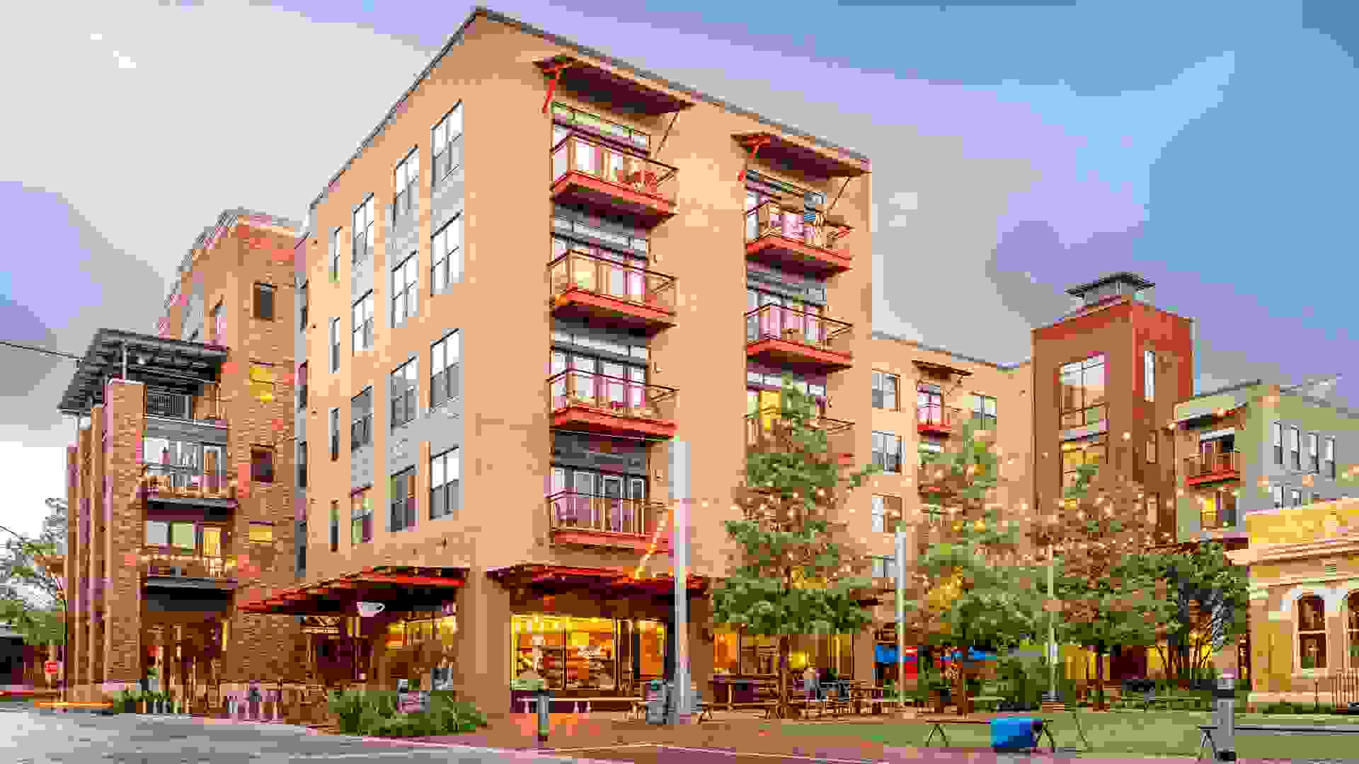 Stock photograph of new condos in the chic Pearl District of in San Antonio Texas USA.