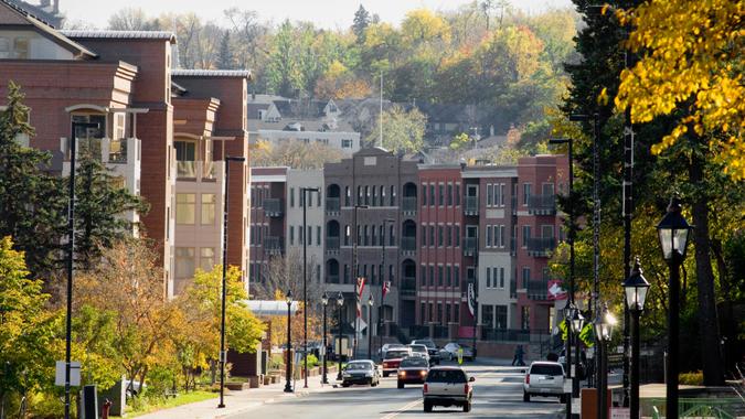 Stillwater, MInnesota on a fall day.